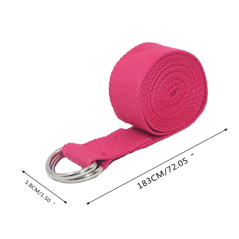 

N58B Yoga Strap Adjustable D-Ring Buckle Yoga Belt for Fitness Flexibility Stretching Yoga Physical Therapy Durable Strap