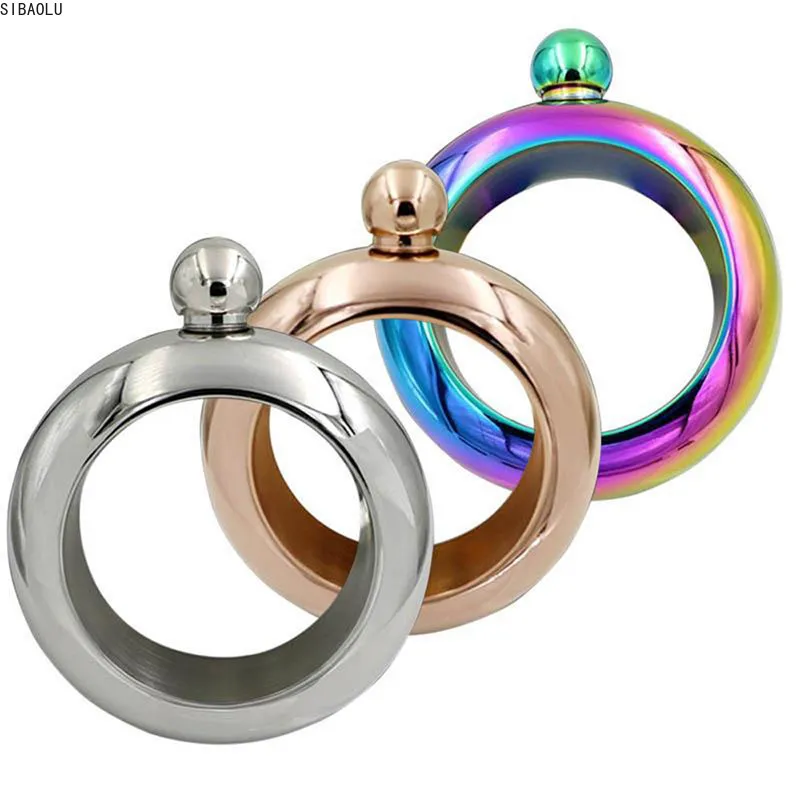 Creatieve Bangle Armband Heupfles 100Ml Draagbare Ronde Chic Elegante Wijn Fles Whiskey Vodka Alcohol Drinkware Creatieve Bangle Armband Heupfles 100Ml Draagbare Ronde Chic Elegante Wijn Fles Whiskey Vodka Alcohol Drinkware