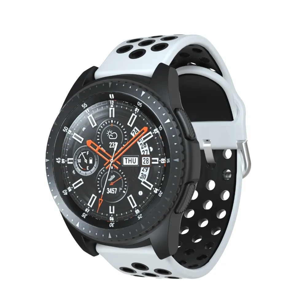 Для samsung Galaxy Watch 46 мм силиконовый ремешок для часов Ремешок для gear S3 Frontier/классические умные часы браслет для huawei GT/GT2