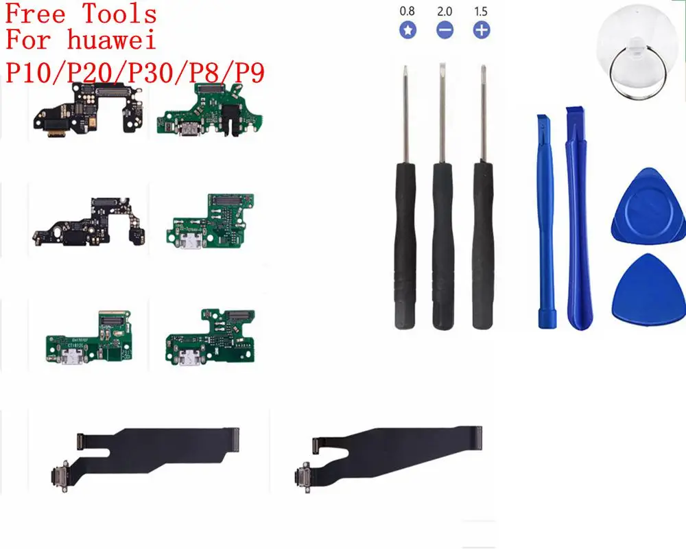 Зарядная док станция с USB портом и микрофоном для HuaWei P30 P20 P10 P9 Plus Mini P8 Lite 2017|Шлейфы