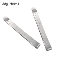 2pcs stainless steel hemming clips 3 inches measurement ruler quilting stitch crimping clips marking clip sewing accessories