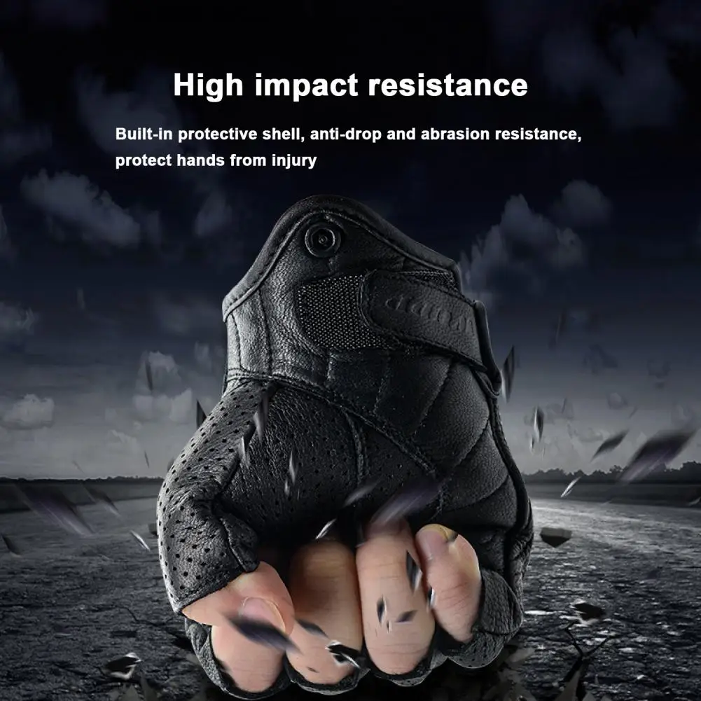 Мотоциклетные Перчатки защитные перчатки из искусственной кожи с открытыми