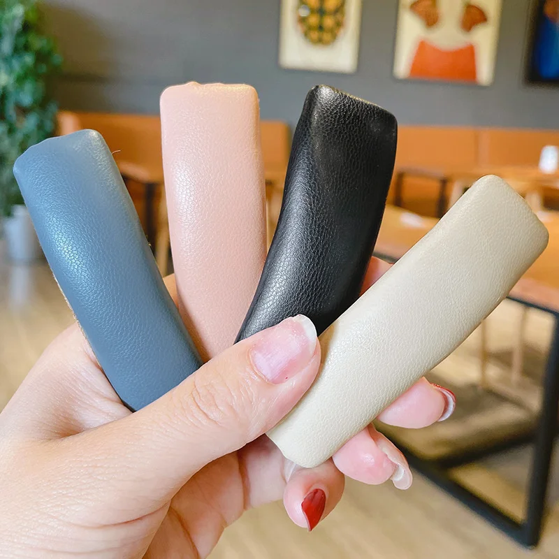 

Korean Hair Accessories PU Leather Sponge BB Clip Milk Coffee Broken Hair Clip Lady Side Clip Girl Lovely Three-dimensional