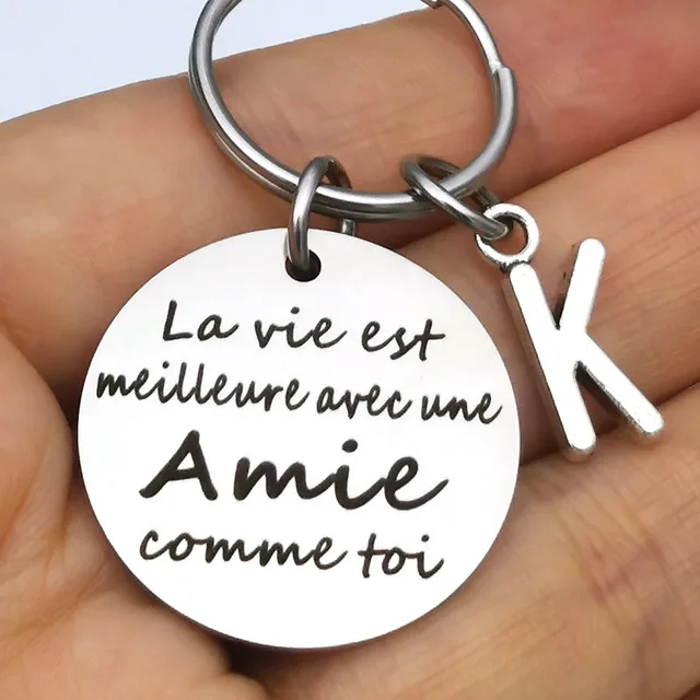 French Amiga Keychain Best Friend Gift Friendship Keychain Birthday Gift Christmas present 2