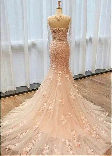 Летний стиль 2024 свадебные платья русалки Myriam Fares Vestidos De Noiva с длинными рукавами и