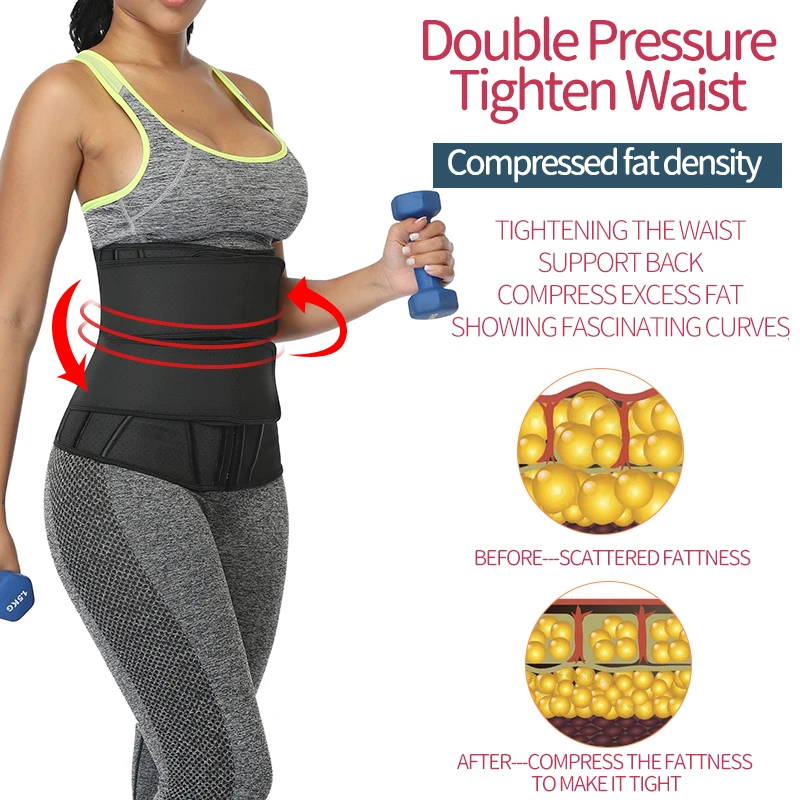 Латексный тренажер для талии корректор фигуры двойной пояс дышащий Женский