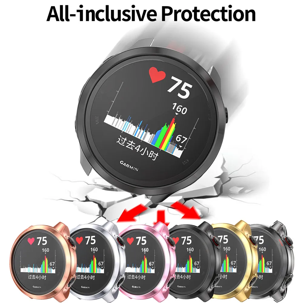 

Новый высококачественный чехол для Garmin Watch Forerunner 245/245M ультра-тонкий прочный чехол из ТПУ Защитная рамка для экрана бампер
