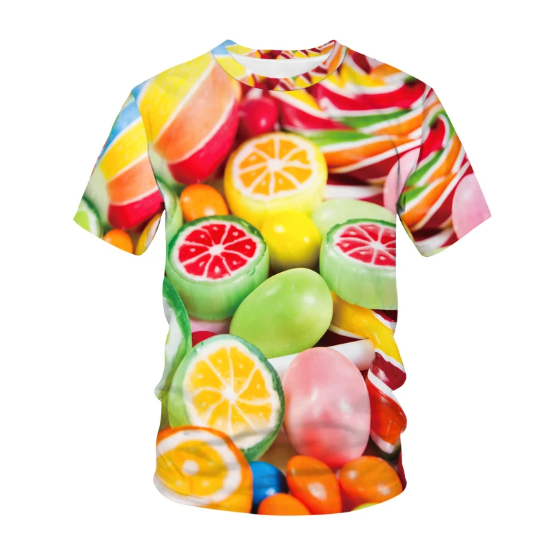

Food Monster T-Shirt Sugar Fruit Chips Hamburger 3d Print Men Women Fashion Short Sleeve T Shirt Tops Kids Girl Boy Tees Tshirts