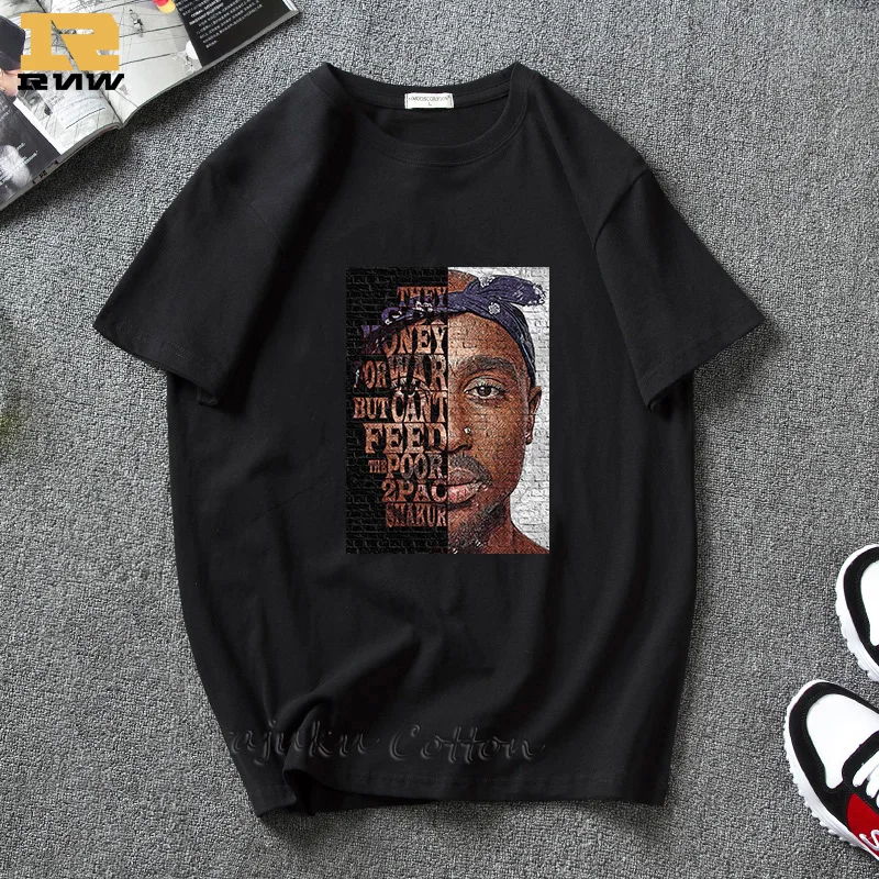 

2Pac Tupac Amaru Shakur Makaveli Raper Fashion Women/Men White T-shirts Aesthetic Graphic Unisex T shirts Tumblr Printed Tshirts