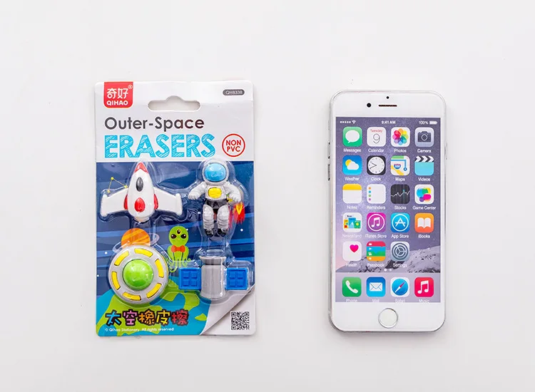 Оригинальный мультяшный ластик 1 комплект милый космический Инопланетянин