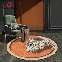 bubble kiss round carpets fashion orange leopard tiger rugs for living room bedside round non slip floor door mat area carpet