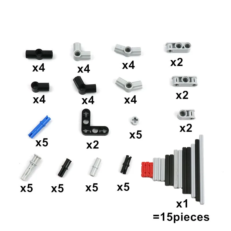 Набор строительных блоков MOC аксессуары для технических деталей угловые штифты