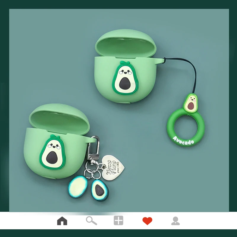 

Чехол для Xiaomi Redmi Airdots 3 PRO, милый силиконовый защитный чехол с авокадо из мультфильма, чехол для беспроводных наушников Airdots 3 с Bluetooth