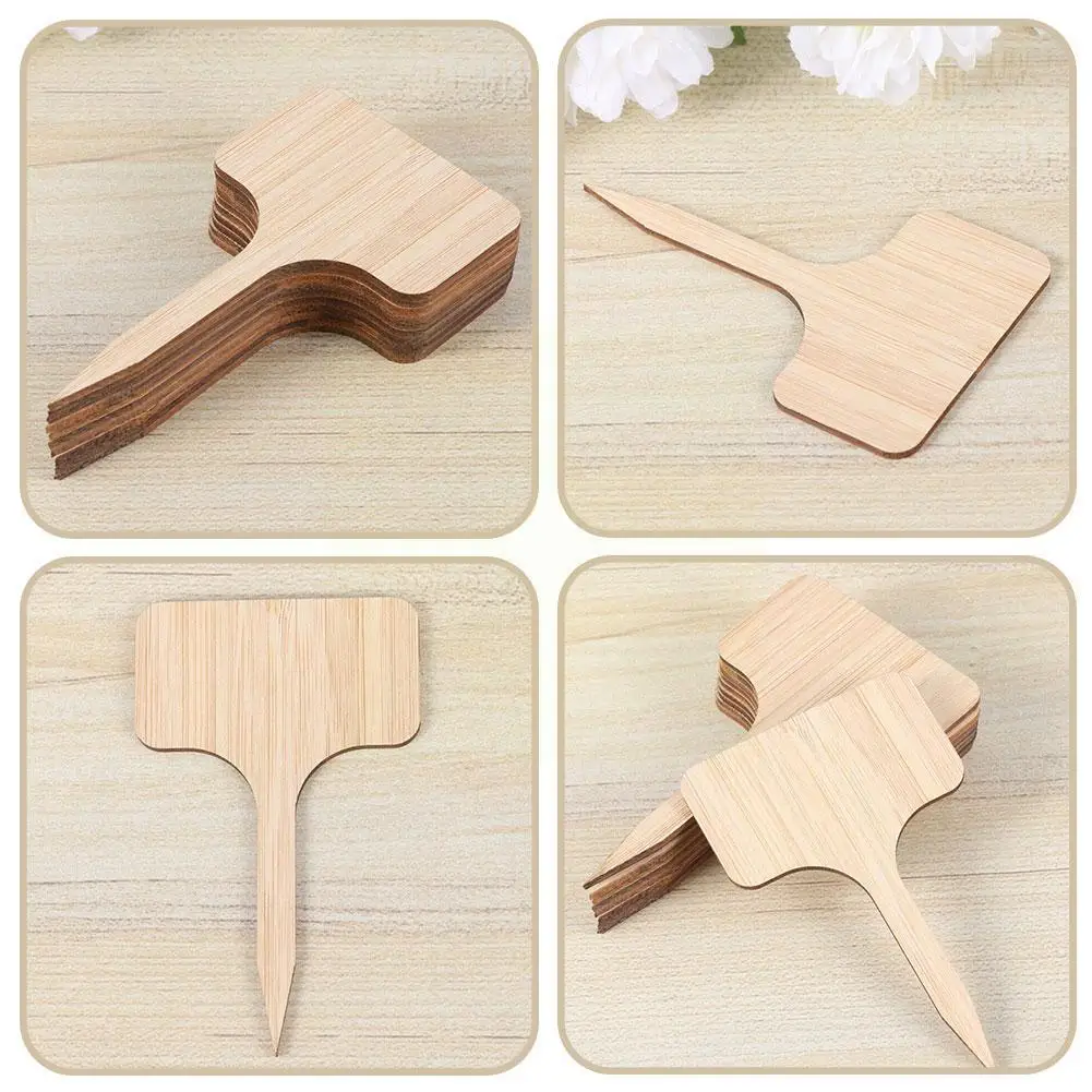 

Bamboo Plant Labels markers Flower Succulents wooden Environmentally Pots T-Type Potted Seed card Garden Marked Ornament H2J5