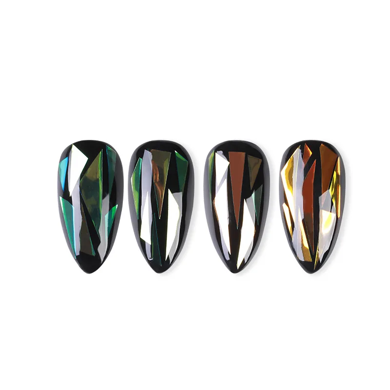

1 Box Nail Art Aurora Glass Film Paper Holographic Transfer Foil Decals Laser Strip Stickers Manicure Technical decoration
