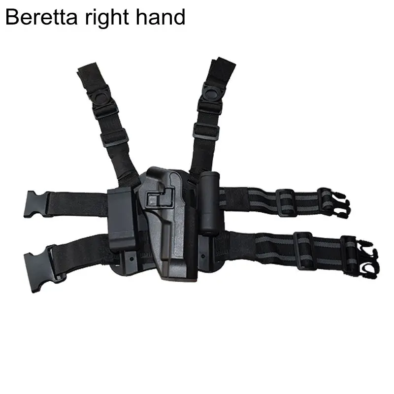 Beretta black right Тактическая кобура Glock 17 19 Beretta 92 ножная кобура военный пистолет кобура для ног левая рука принадлежности для пистолета Глок кобура для стрельбы из пистолета - Цвет: Beretta black right