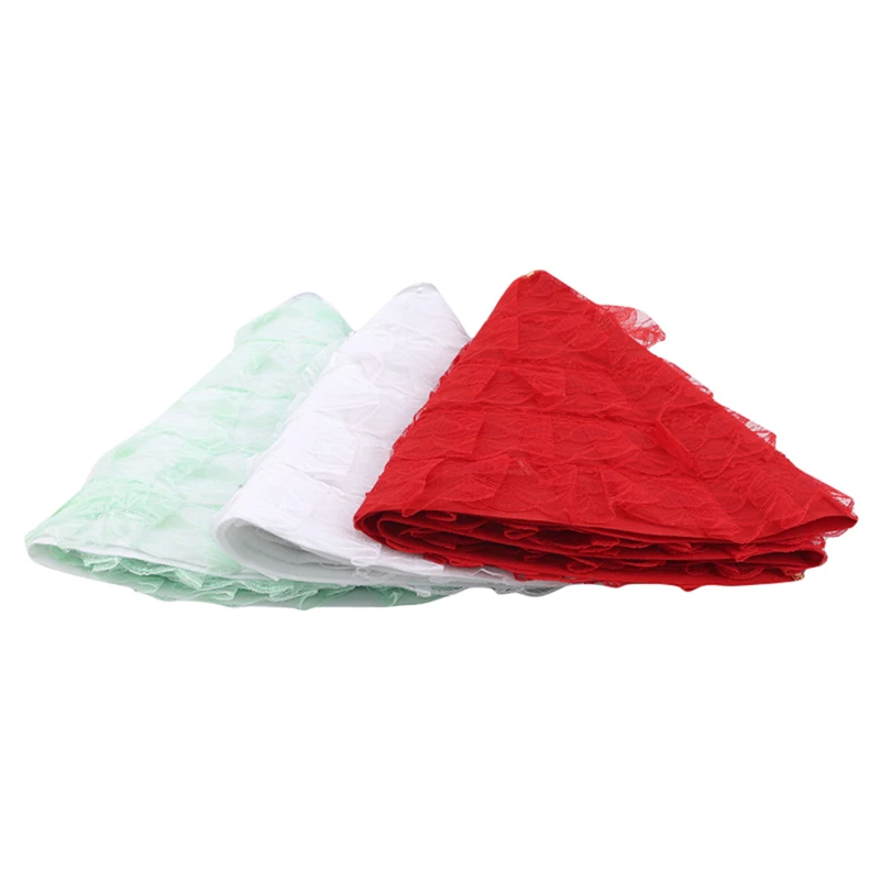 

Christmas Party Decoration Holiday Christmas Decoration Fabric Lace Christmas Tree Skirt Pleated Tree Skirt