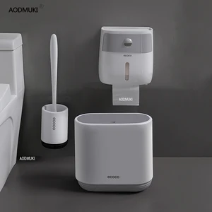 Ванная комната TRP Туалетная Щетка Водонепроницаемый держатель туалетной бумаги мусорное ведро для очистки инструмента и коробка для хранения аксессуары корзина для мусора