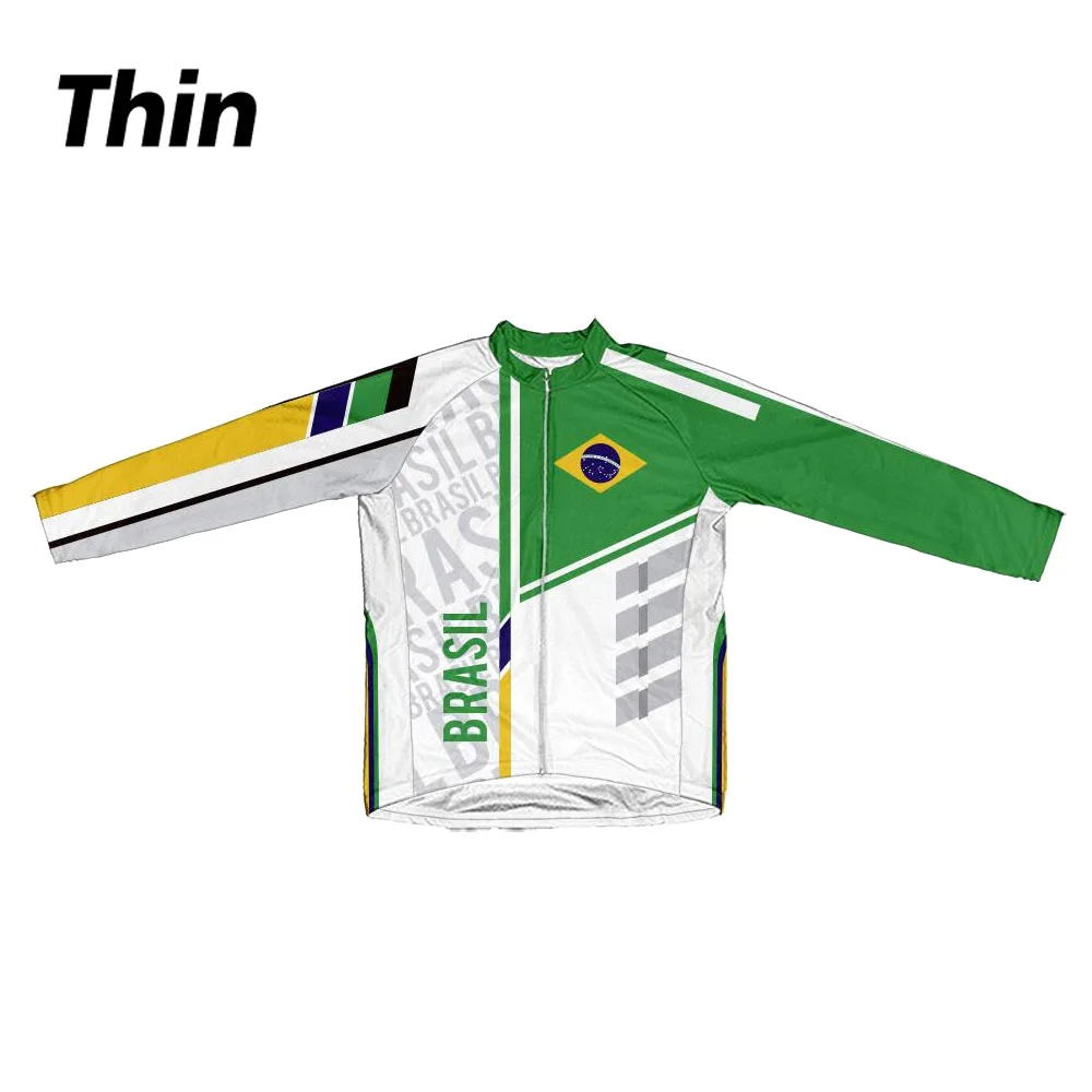 Классическая бразильская Мужская велосипедная Джерси с длинными рукавами