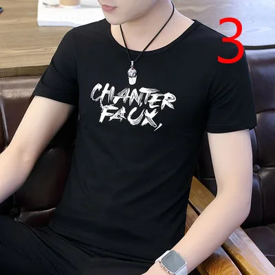 

Men's short-sleeved t-shirt cotton summer 2019 new trend Korean version of self-cultivation