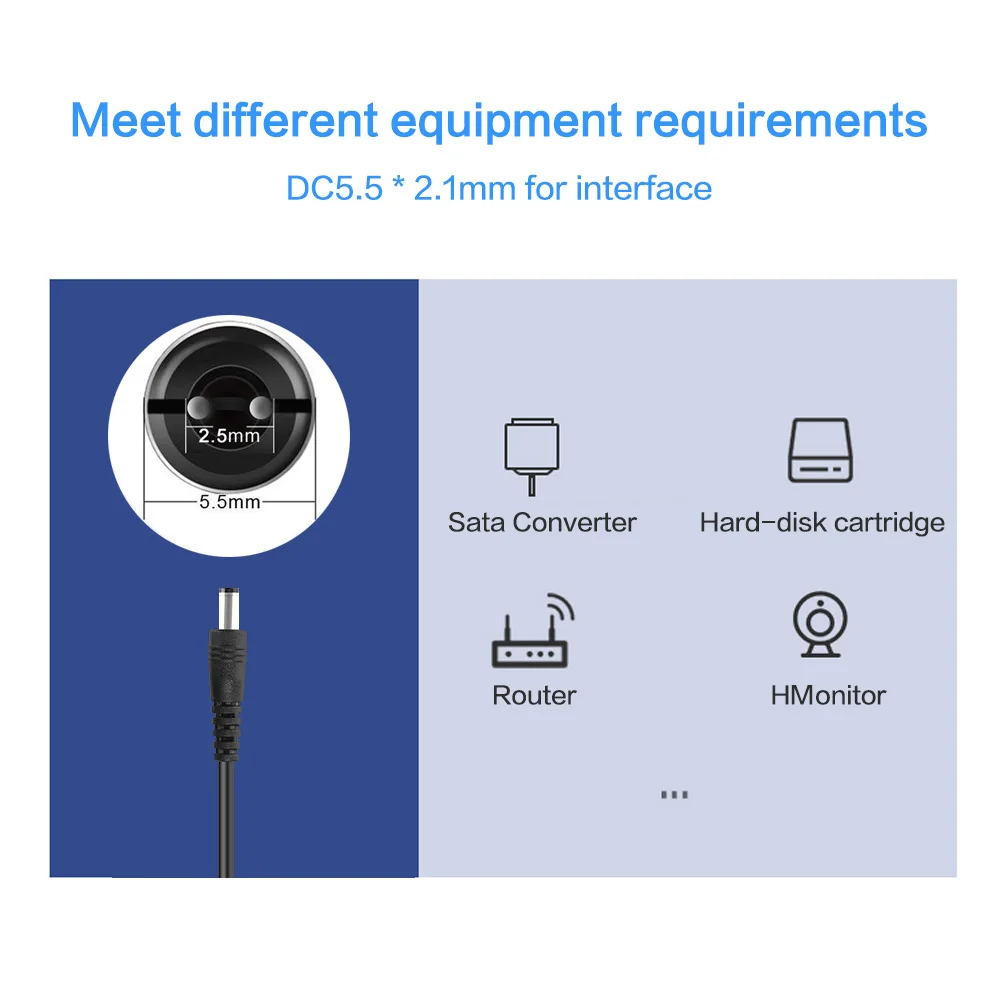 Адаптер питания для светодиодов переменного/постоянного тока 5 В 12
