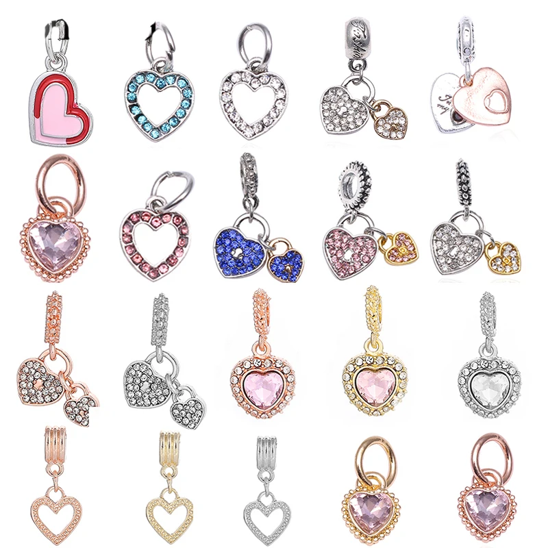 Держатель Скоба CODE 2 шт./лот Европейский в форме сердца поделки кулон