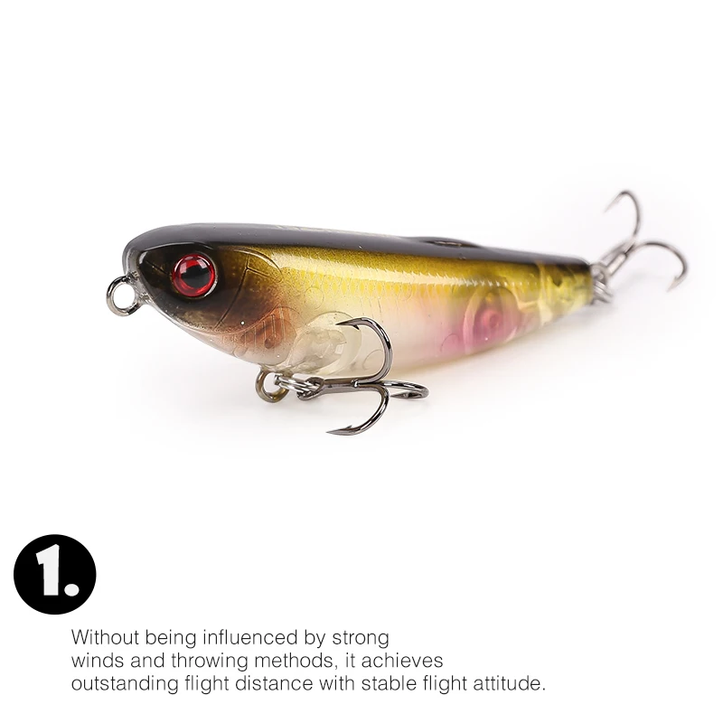 TSURINOYA DW62 50F Floating Pencil Fishing Lure 50mm 5g Top Water Quality Hard Bait Trout Mninnow Crankbait Wobbler | Спорт и