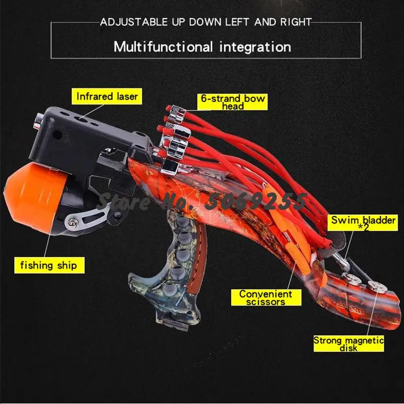 Походное снаряжение для выживания на природе рыболовная Рогатка с красной