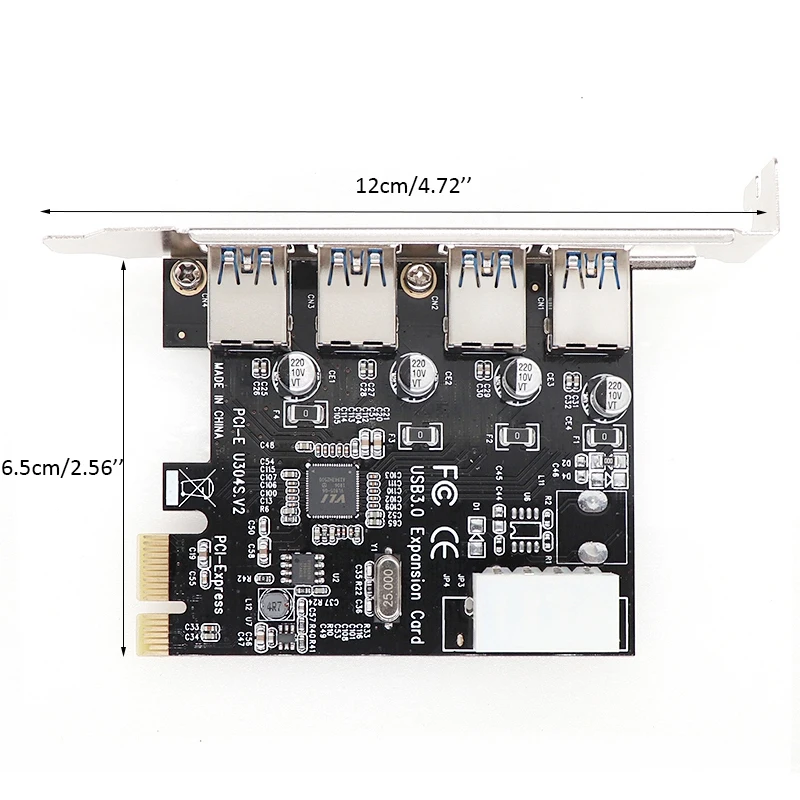 4 порта Usb 3 0 Pci-E карта расширения Pci Express Pcie концентратор адаптер 4-портовый Usb3.0