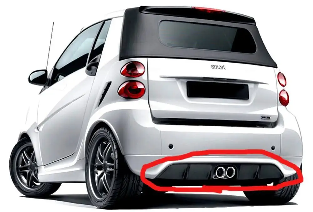 Для Benz Smart fortwo комплект спойлера 2013-2019 для ABS задний спойлер заднего бампера