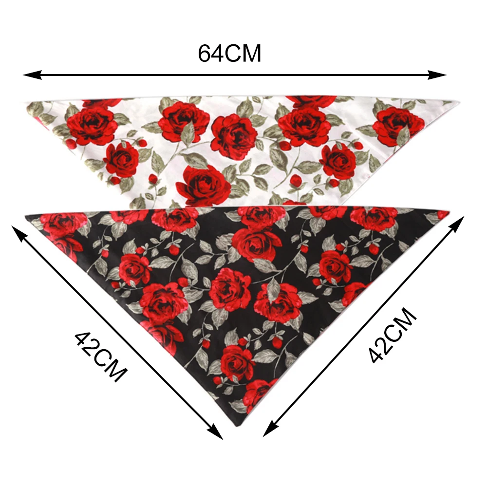 Треугольная бандана для животных Цветок розы нагрудники собака полотенце шарф