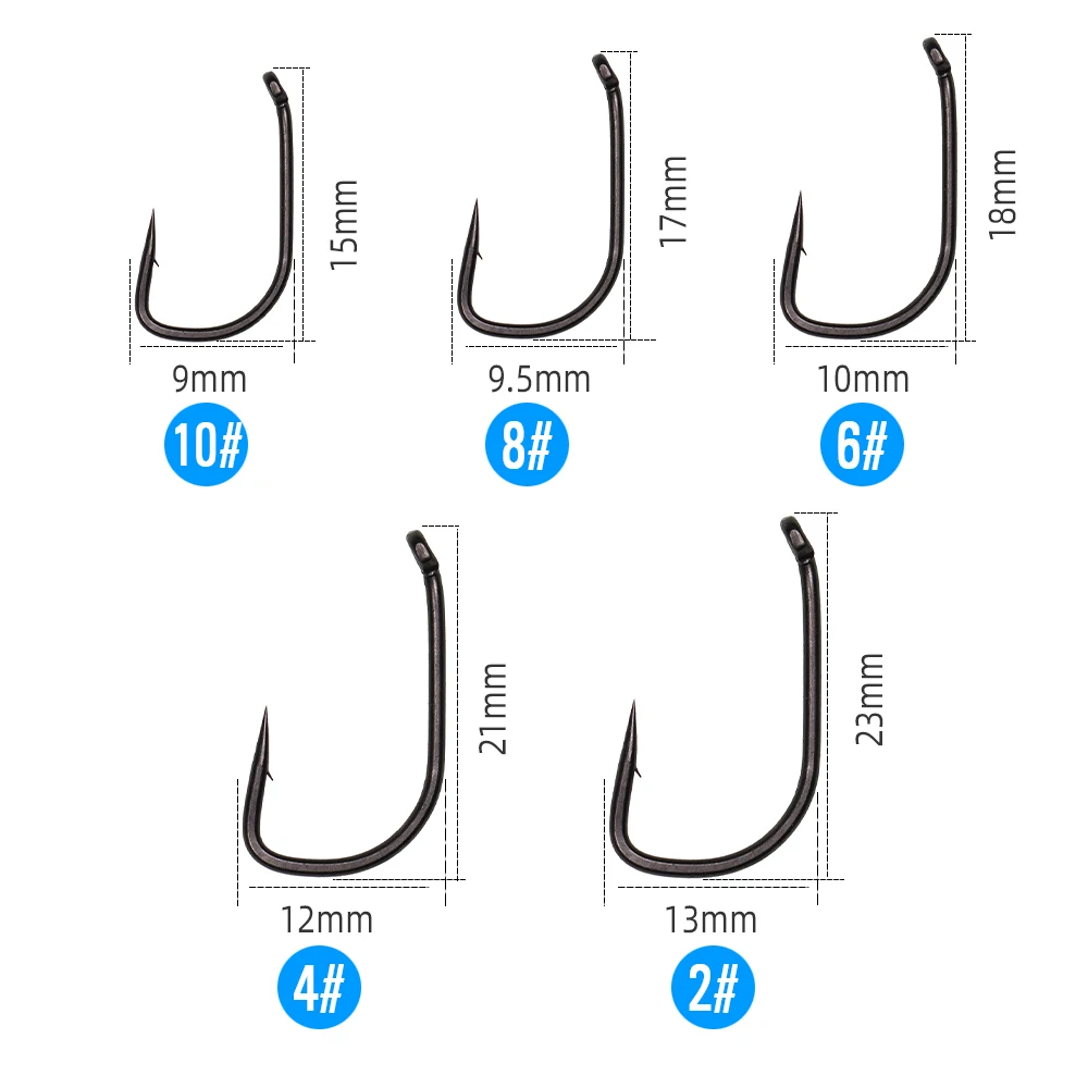 ICERIO 20 шт матовый черный из высокоуглеродистой стали рыболовный крючок на карпа
