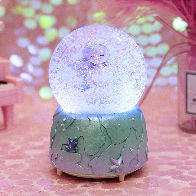 Снежные глобусы музыкальные с танцующими снежинками ручной работы водные шары