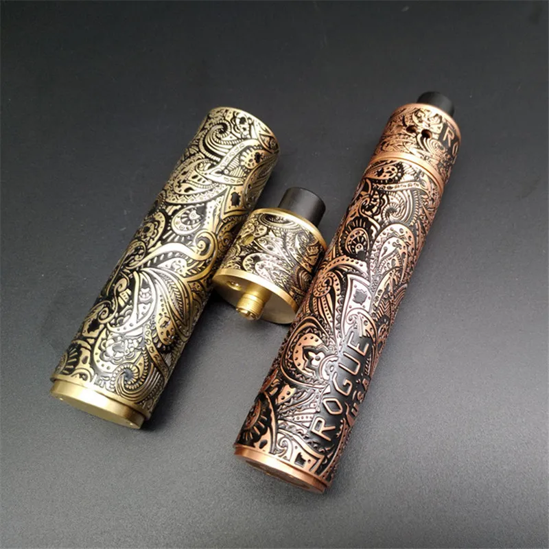 Rogue mech Mod Kit Vape 18650 батарея электронная сигарета резной латунный материал