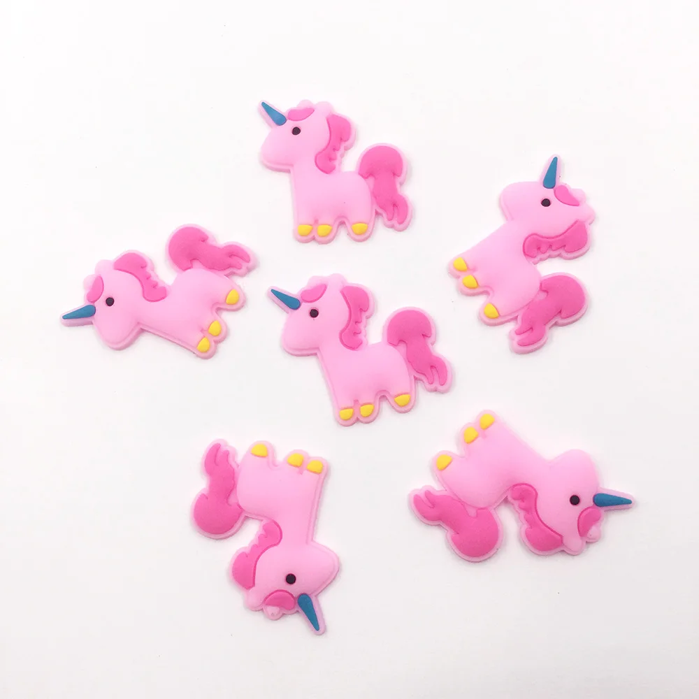 20 шт. кавайный Единорог силиконовая резина плоский задник кабошон сделай сам