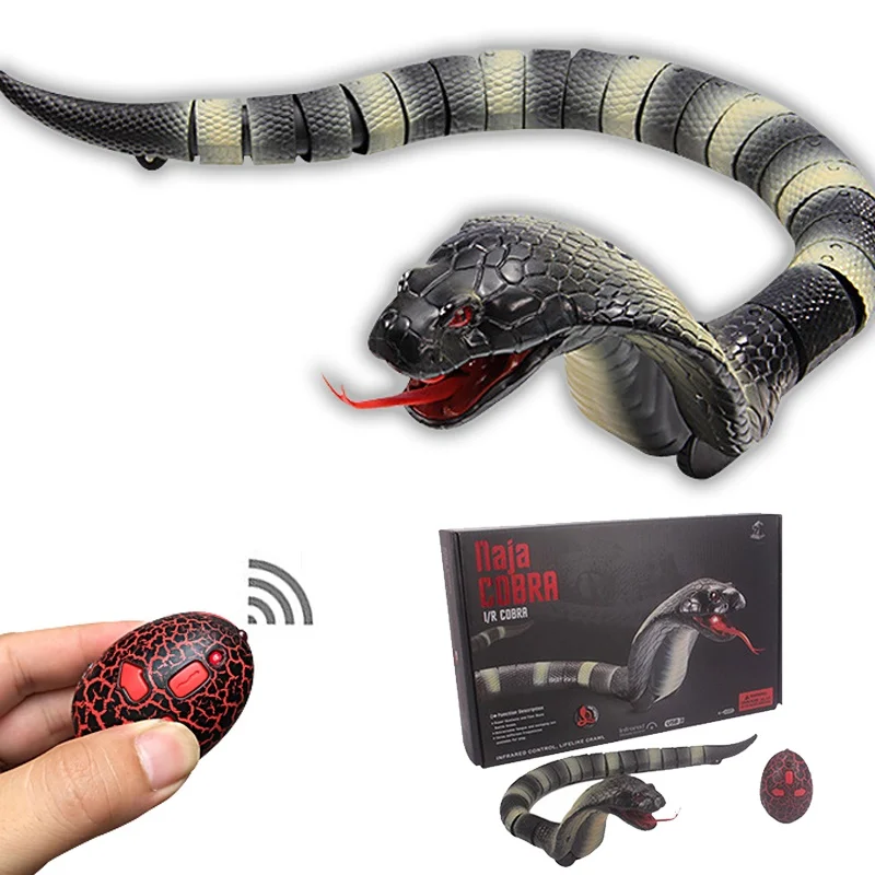 Игрушка для домашних животных, Кобра, сюрприз, шутка, RC, животное, сороконожка, насекомое, таракан, Змея с дистанционным управлением, шалость, управление яйцами, кошечка, собака