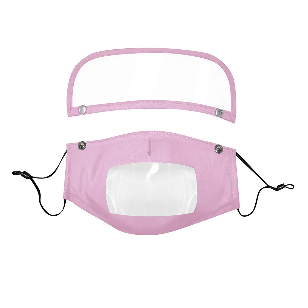 

1pcs Adult Breathable Mouth Mask Washable Reusable Face Mask With Filter And Detachable Eye Shield Mascarilla Reutilizable F717