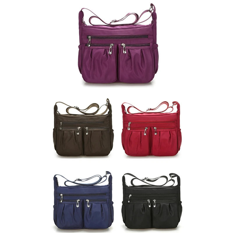 

Women Casual Messenger Bag Waterproof Nylon Shoulder Bag Large Capacity Mom Handbags Tote Crossbody Pack sac a main Purse
