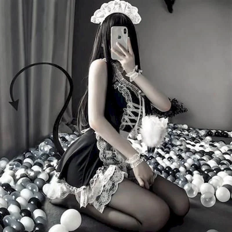 Сексуальное женское нижнее белье для косплея Эротическое порно наряд горничной