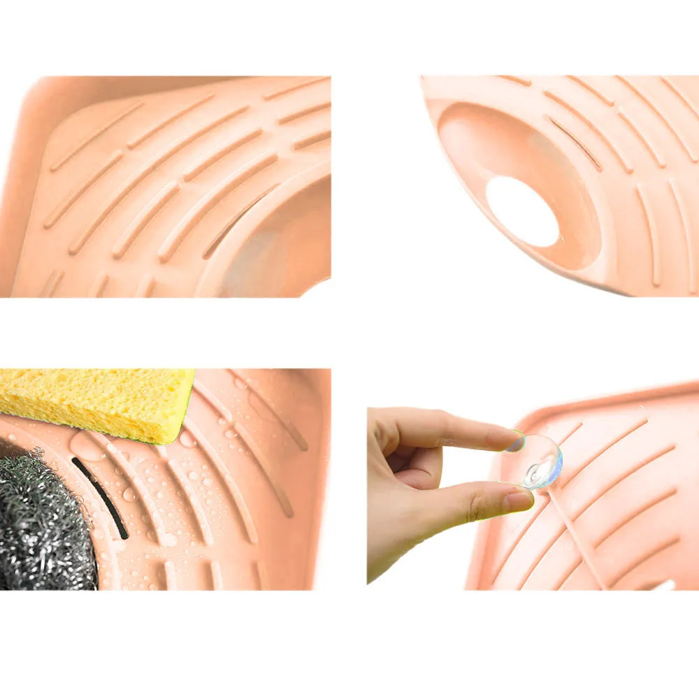 Лучшие продажи 2020 кухонные губки для раковины угловая полка настенная Кухня