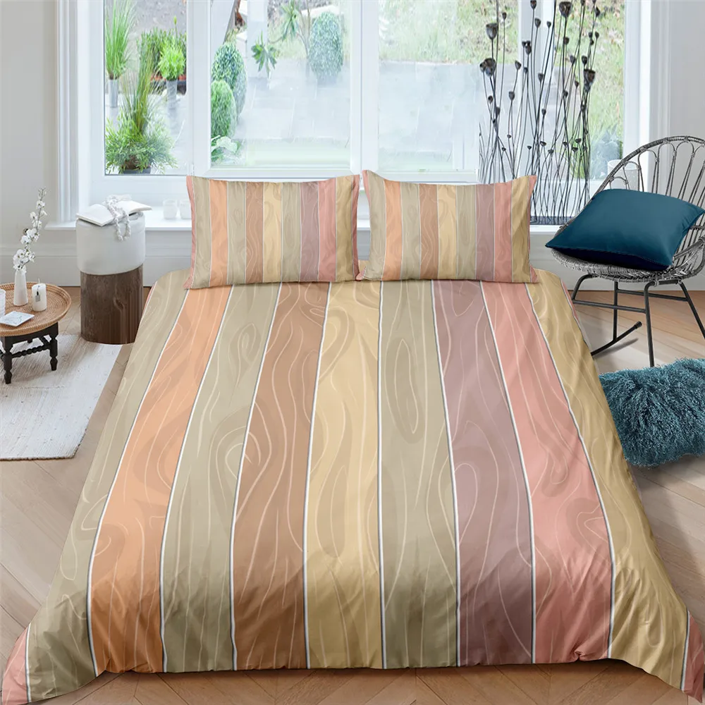 

New 3D Striped Bedding Set Bohemian Mandala Full Single Double Size Lightweight Microfiber Duvet Cover with Pillowcase 2/3Pcs