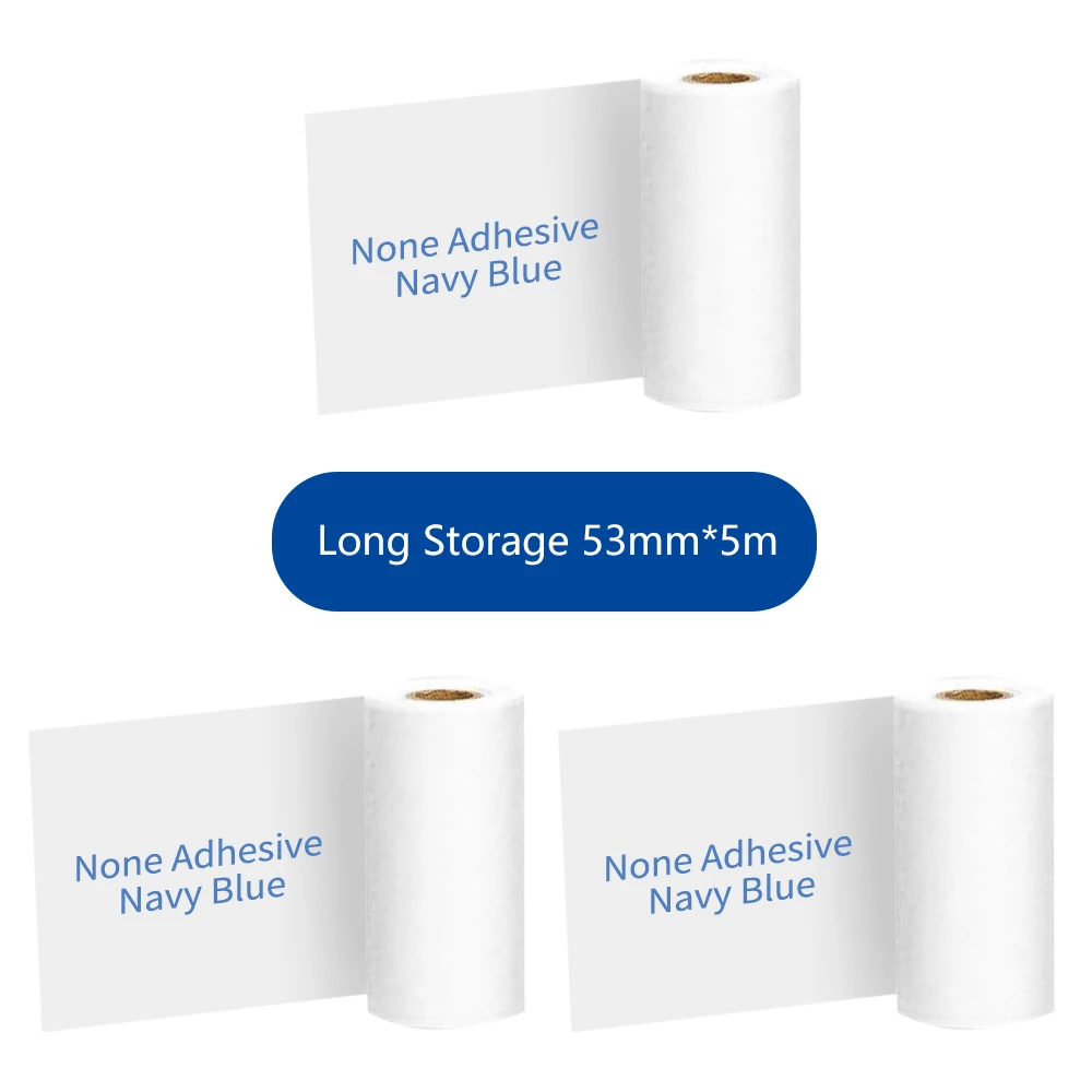 

Papers Termico Adhesivo Themal White&Blue Note Sticky Roll for Phomemo M02/M02S/M02Pro Printer Papel Fotográfico