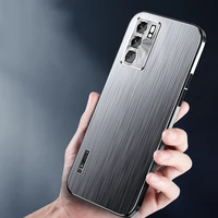laser metal brushed tpu framepc back case for oppo reno 6 pro 6pro plus precise hole len protection reno6 shell cover