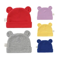 baby hat with ears cotton warm newborn accessories baby girl boy spring autumn hat 15 colors for infant beanie cap newborn hat