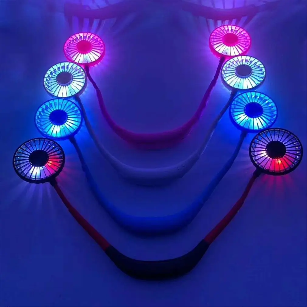 

Sports Fan Neck Ring Fan Hanging Neck Lazy Aromatherapy Lantern Outdoor Mini Portable Practical Durable Fans