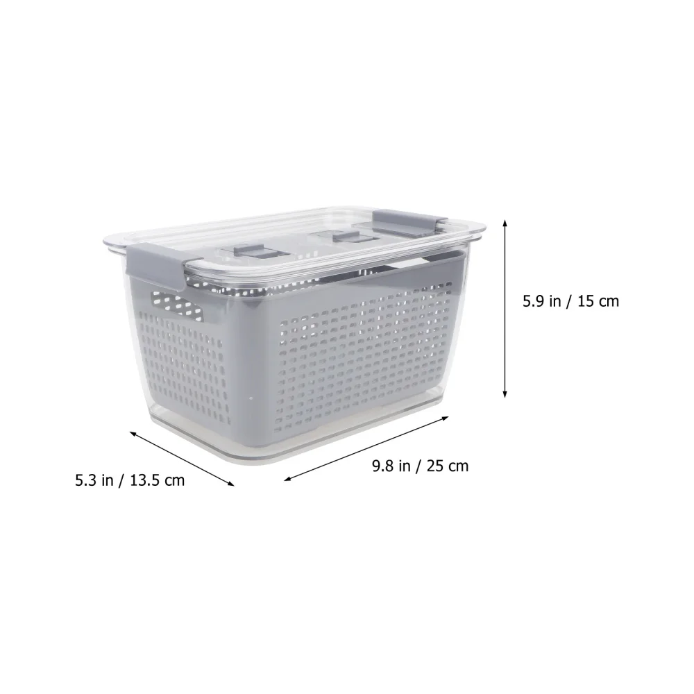 

1pc Fresh Box Multipurpose Preservation Box Vegetable Fruit Drainage Box