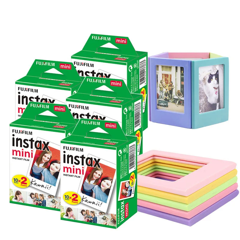 Белая пленка Fujifilm Instax Mini 9 20 100 листов с 5 магнитные фоторамки для Fuji 8 7s 70 90 25 Liplay SP