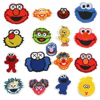 17 types sesame street cartoon series for child clothes diy iron patches for hat jeans sticker sew on embroidered patch badge