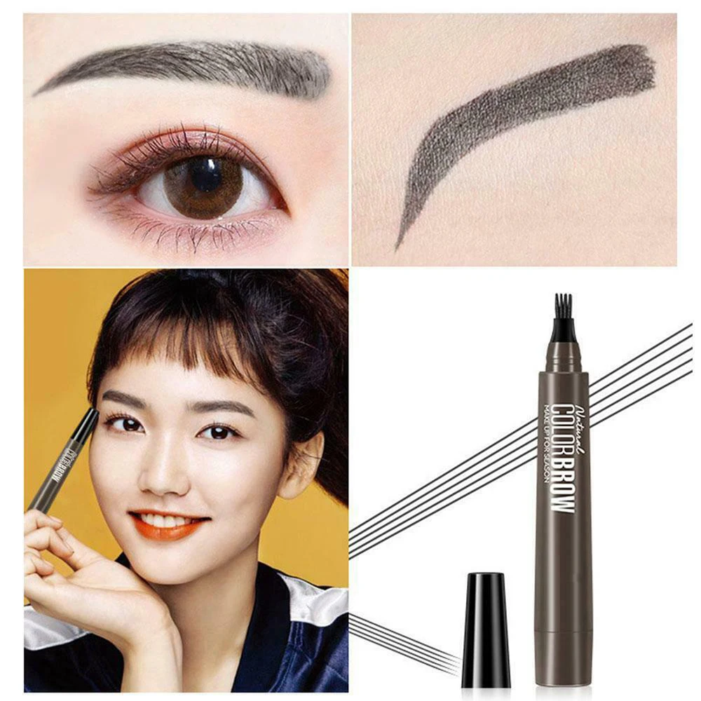 Жидкий карандаш для бровей с 4 точками натуральная татуировка ручка усилитель