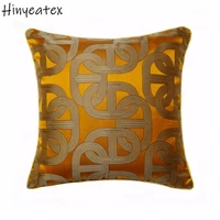 contemporary geometry orange ellipse sofa chair designer pipping throw cushion cover decorative square home pillow case 45x45cm